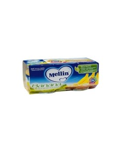 Mellin Bananen Babyvoeding Puree in potje 4 mo. - 2 x 100 gr