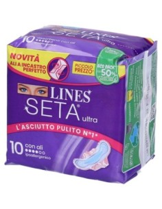 Lines Seta Ultra Assorbenti con Ali - 10 pz