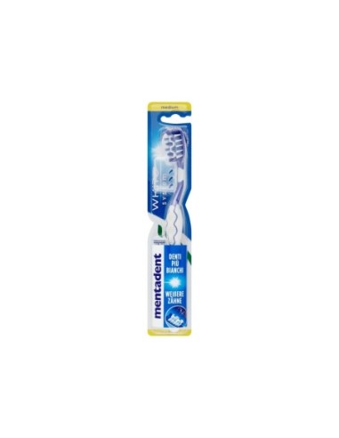 Mentadent Brosse à dents White System Perlite Medium - 1 pc - Livraison gratuite en EUROPE et au Royaume-Uni