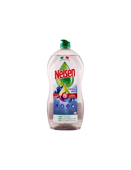 Nelsen Détergent Vaisselle Charbon Actif - 850 ml - Livraison gratuite en EUROPE et au Royaume-Uni