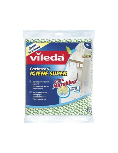 Vileda Vloerdoek Super Hygiëne - 3 st - Gratis verzending naar Europa en Groot-Brittannië