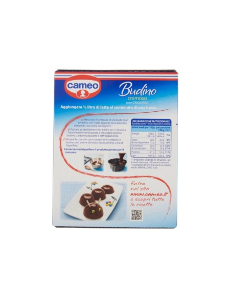 Cameo Budino Cioccolato Cremoso 8 Porz. - 180 gr - Spedizione gratuita consegnata in EUROPA e UK