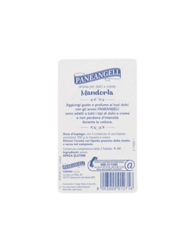 Paneangeli Aroma per Dolci Mandorla - 4 ml - Spedizione gratuita consegnata in EUROPA e UK