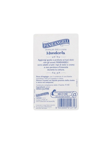 Paneangeli Amandelaroma voor Zoetigheden - 4 ml - Gratis verzending naar Europa en Groot-Brittannië