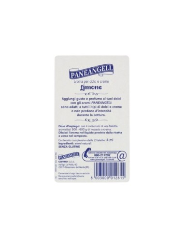 Paneangeli Citroenaroma voor Zoetigheden - 4 ml - Gratis verzending naar Europa en Groot-Brittannië