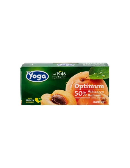 Yoga Apricot Fruit Juice - 3 x 200ml - Free shipping delivered to EUROPE and UK