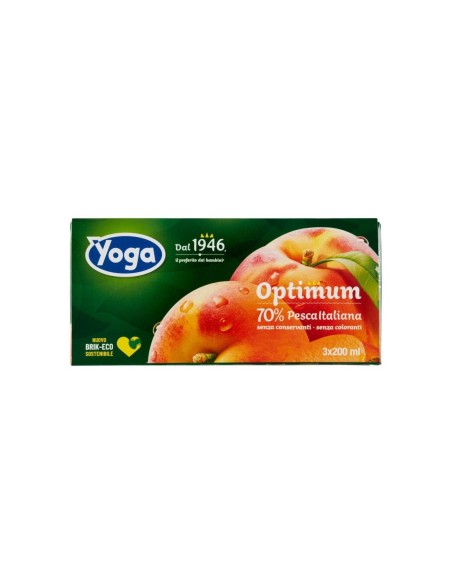 Yoga Peach Fruit Juice - 3 x 200ml - Free shipping delivered to EUROPE and UK