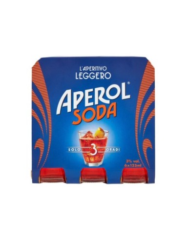 Aperol Soda - 6 x 12.5 cl - Livraison gratuite en EUROPE et au Royaume-Uni