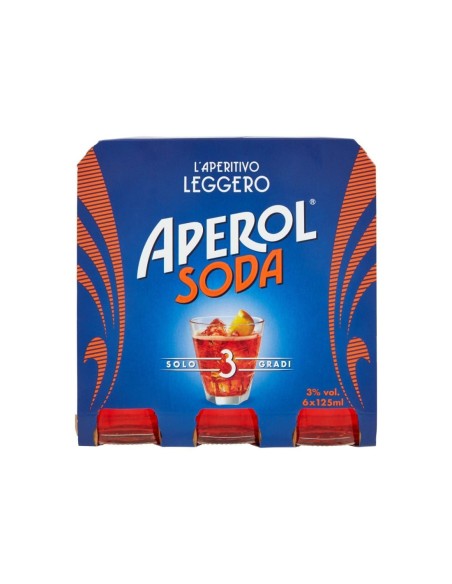 Aperol Soda - 6 x 12.5cl - Free shipping delivered to EUROPE and UK