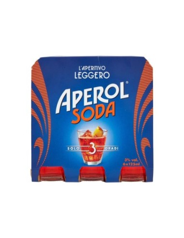 Aperol Soda - 6 x 12.5cl - Free shipping delivered to EUROPE and UK