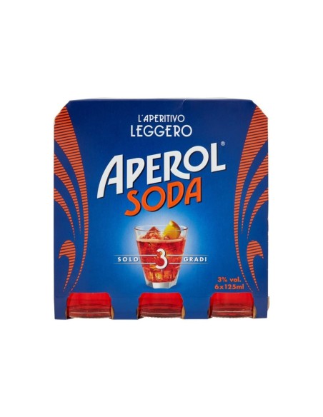 Aperol Soda - 6 x 12.5cl - Free shipping delivered to EUROPE and UK