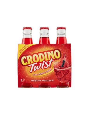Crodino Twist Red Fruits - 3 x 17.5cl - Free shipping delivered to EUROPE and UK