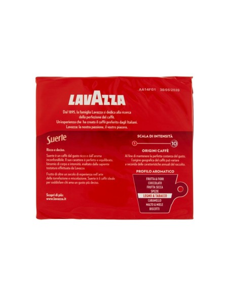 Lavazza Café Moulu Suerte - 2 x 250 gr - Livraison gratuite en EUROPE et au Royaume-Uni