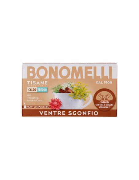 Tisane Bonomelli pour ventre dégonflé - 16 filtres - Livraison gratuite en EUROPE et au Royaume-Uni