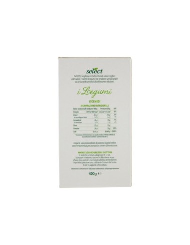 Select Ceci Medi Secchi - 400 gr - Spedizione gratuita consegnata in EUROPA e UK