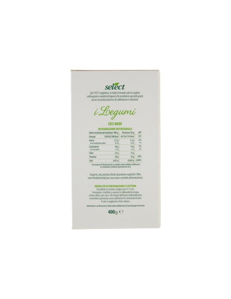 Select Ceci Medi Secchi - 400 gr - Spedizione gratuita consegnata in EUROPA e UK
