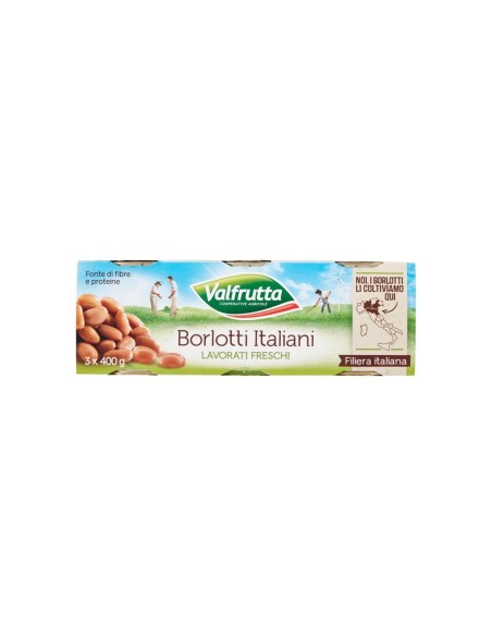 Valfrutta Italiaanse Borlotti Bonen - 3 x 400 gr - Gratis verzending naar Europa en Groot-Brittannië