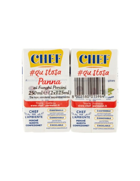 Parmalat Chef Paddenstoelenroom - 2 x 125 ml - Gratis verzending naar Europa en Groot-Brittannië