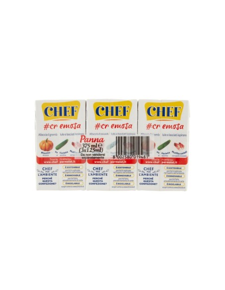 Parmalat Chef Room - 3 x 125 ml - Gratis verzending naar Europa en Groot-Brittannië