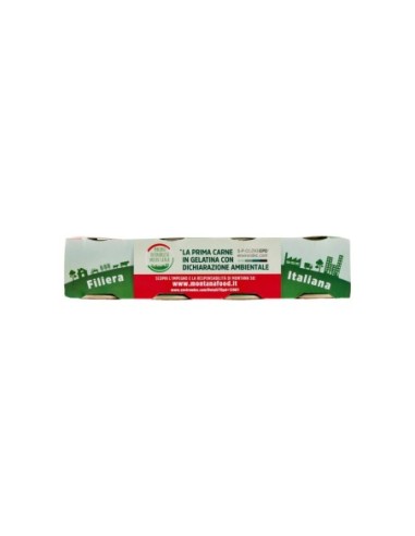Montana Carne in Gelatina 100% Ita - 4 x 90 gr - Kostenloser Versand nach Europa und Großbritannien