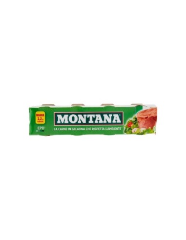Montana Carne in Gelatina 100% Ita - 4 x 90 gr - Kostenloser Versand nach Europa und Großbritannien