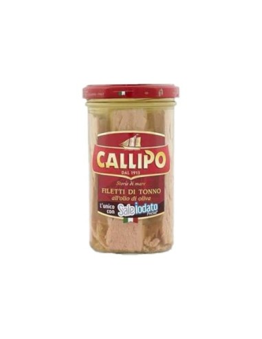 Callipo Tonijnfilets in Olijfolie - 250 gr - Gratis verzending naar Europa en Groot-Brittannië