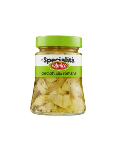 D'Amico Artichauts à la romaine sous huile Spécialité - 280 gr - Livraison gratuite en EUROPE et au Royaume-Uni