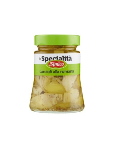 D'Amico Carciofi alla Romana sott'olio Specialità - 280 gr - Free shipping delivered to EUROPE and UK