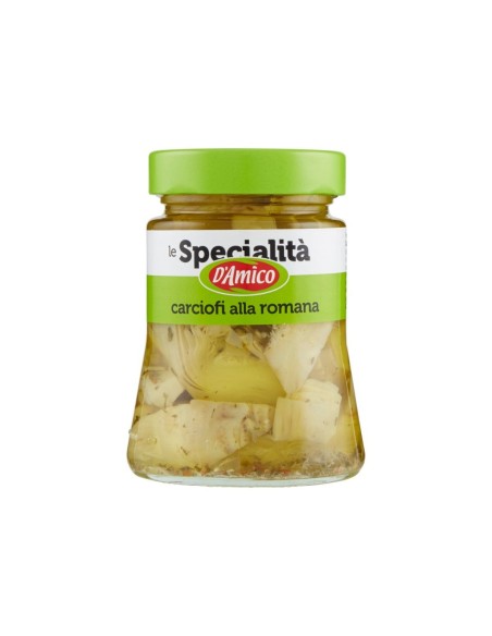 D'Amico Carciofi alla Romana sott'olio Specialità - 280 gr - Spedizione gratuita consegnata in EUROPA e UK