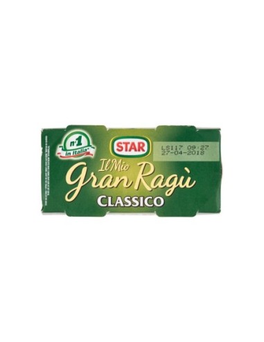 Star Gran Ragu Classico - 2 x 180 gr - Kostenloser Versand nach Europa und Großbritannien