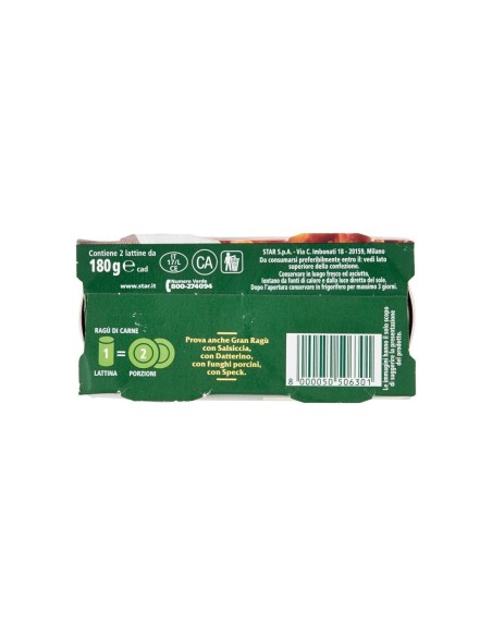 Star Gran Ragu Classico - 2 x 180 gr - Kostenloser Versand nach Europa und Großbritannien