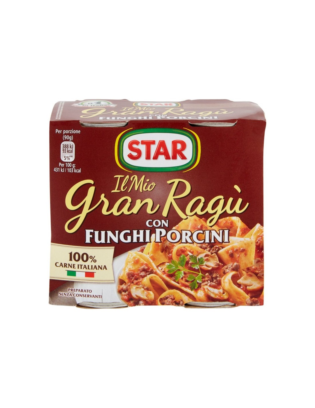 Star Gran Ragu avec Champignons Porcini - 2 x 180 gr - Livraison ...
