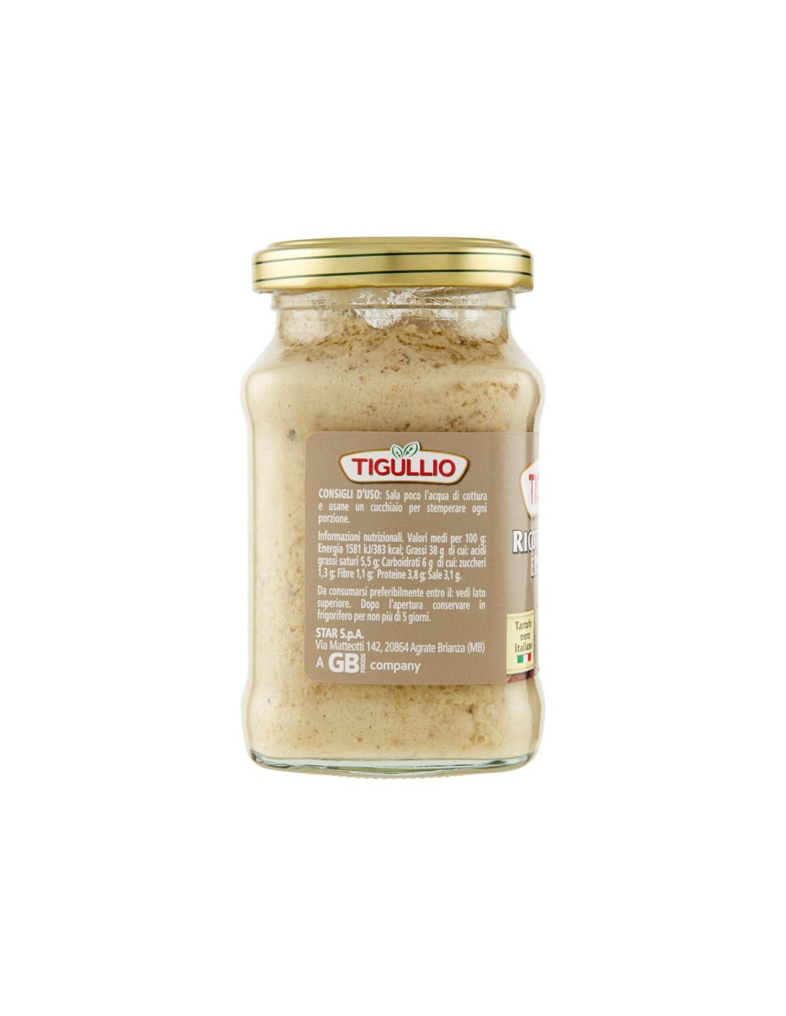 Star Tigullio GranPesto Ricotta Tartufo - Sauce Pesto Crémeuse Aux Truffes Et Poivre Noir 190g | Saveur Italienne Authentique