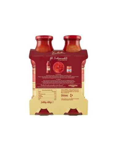Mutti Tomato Puree - 2 x 400 gr - Free shipping delivered to EUROPE and UK