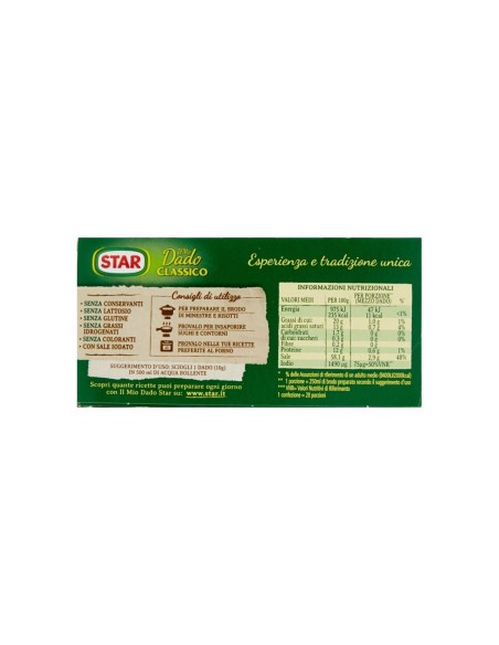 Star Il mio Dado Classico 10 dadi - 100 gr - Free shipping delivered to EUROPE and UK