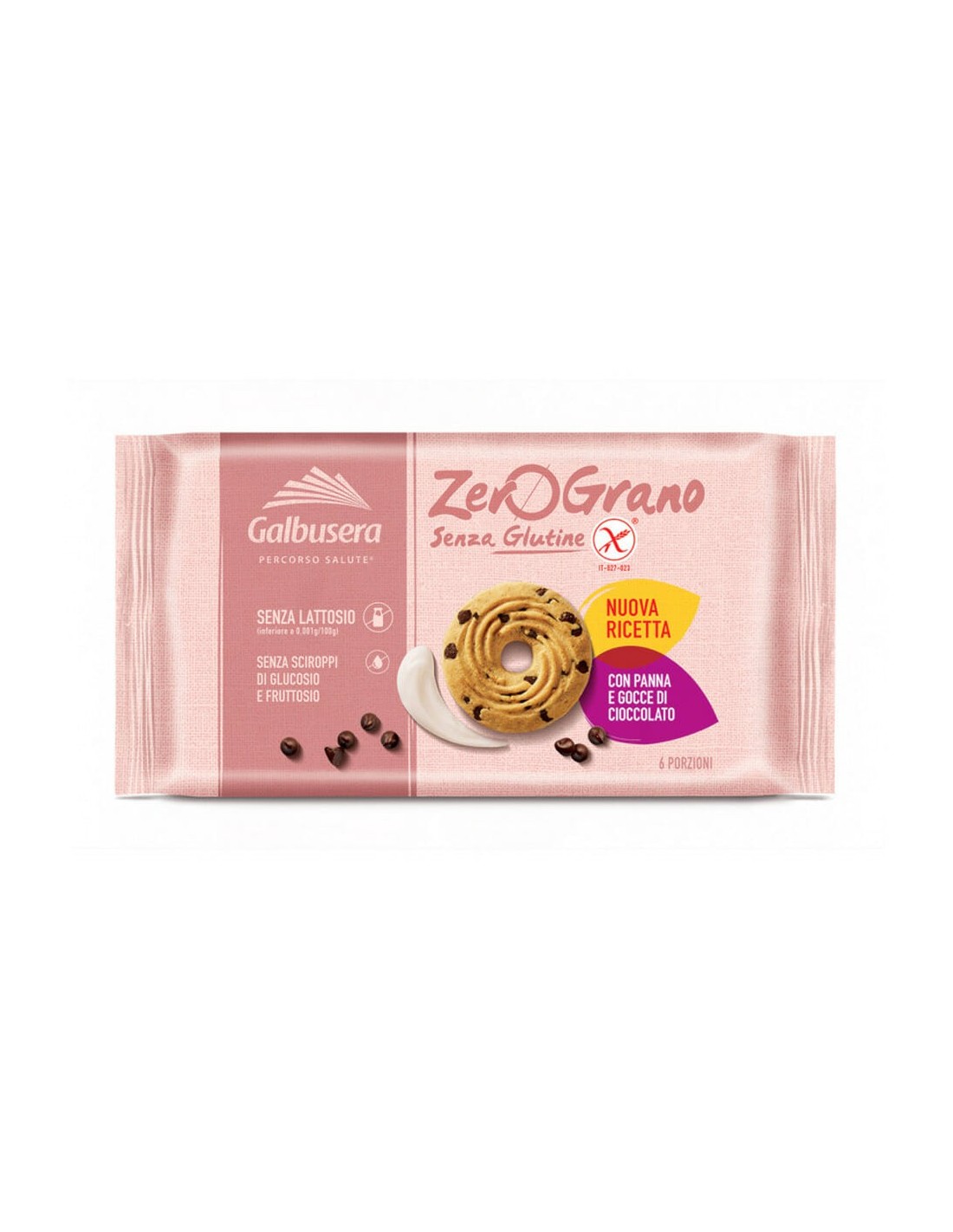 Galbusera Zerograno Biscotti con Panna e Cioccolato Senza Glutine - 220 ...