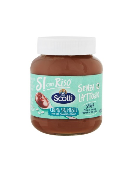 Scotti Crema Spalmabile con Riso, Nocciole e Cacao Senza Lattosio - 350 gr - Spedizione gratuita consegnata in EUROPA e UK