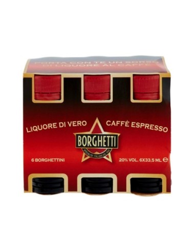 Borghetti Liquore di Vero Caffe - 6 x 33,5 ml - Spedizione gratuita consegnata in EUROPA e UK