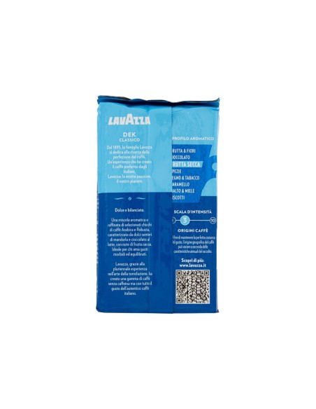 Café Lavazza Moka Décaféiné - 250 gr - Livraison gratuite en EUROPE et au Royaume-Uni