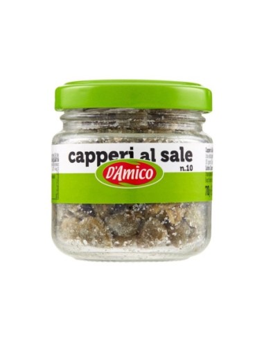 D'Amico Capers in Salt - 70 gr - Free shipping delivered to EUROPE and UK