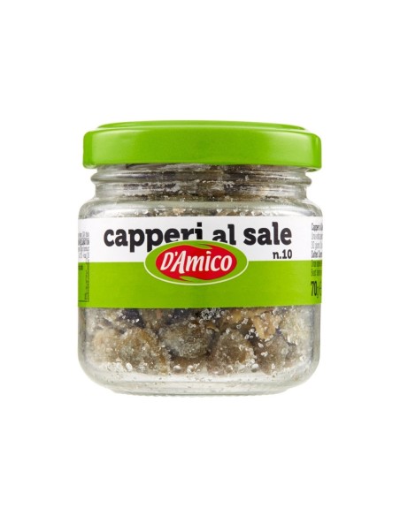 D'Amico Capers in Salt - 70 gr - Free shipping delivered to EUROPE and UK