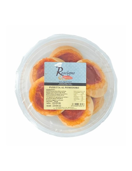 Panificio Rescigno Tomato little Pizzas 6pcs - 200 gr - Free shipping delivered to EUROPE and UK