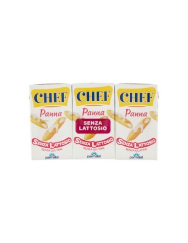 Parmalat Panna Chef Senza Lattosio - 3x125 ml - Gratis verzending naar Europa en Groot-Brittannië