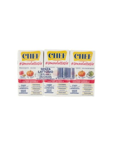 Parmalat Panna Chef Senza Lattosio - 3x125 ml - Gratis verzending naar Europa en Groot-Brittannië