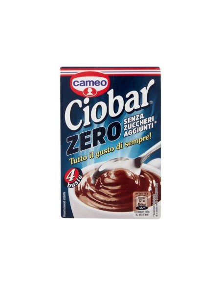 Cameo Ciobar Cioccolato Zero zuccheri 4 buste - 76 gr - Spedizione gratuita consegnata in EUROPA e UK