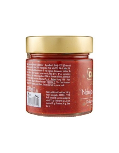 Callipo Nduja salami from Spilinga spreadable - 200 gr - Free shipping delivered to EUROPE and UK