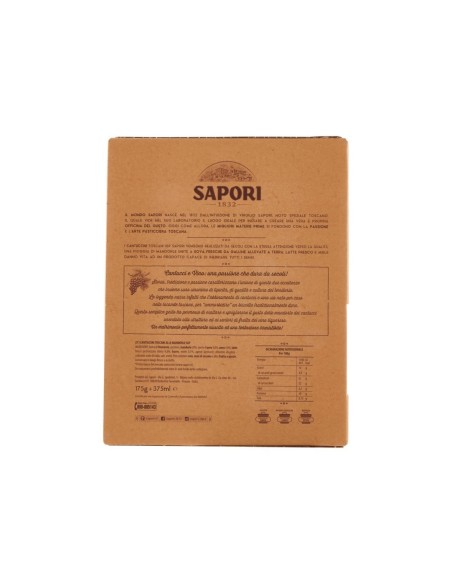 Sapori Confezione Cantucci e Vin santo - 550 gr - Spedizione gratuita consegnata in EUROPA e UK