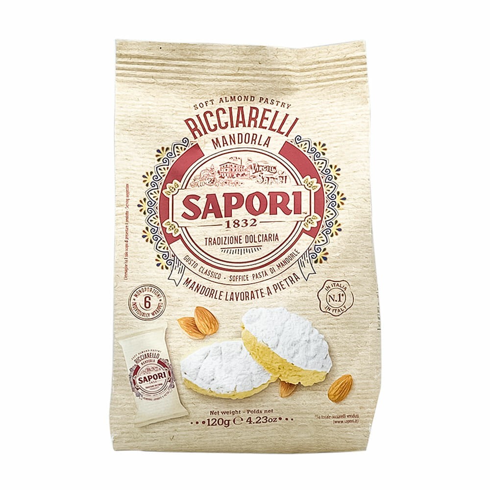 Sapori Ricciarelli with classic almonds - 120 g - Free shipping
