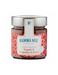 MammaMia Extra Aardbeien- en Bosaardbeienjam - 240 g