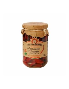 Delizie di Calabria Calabrische Lange Hete Chilipepers - 270 gr